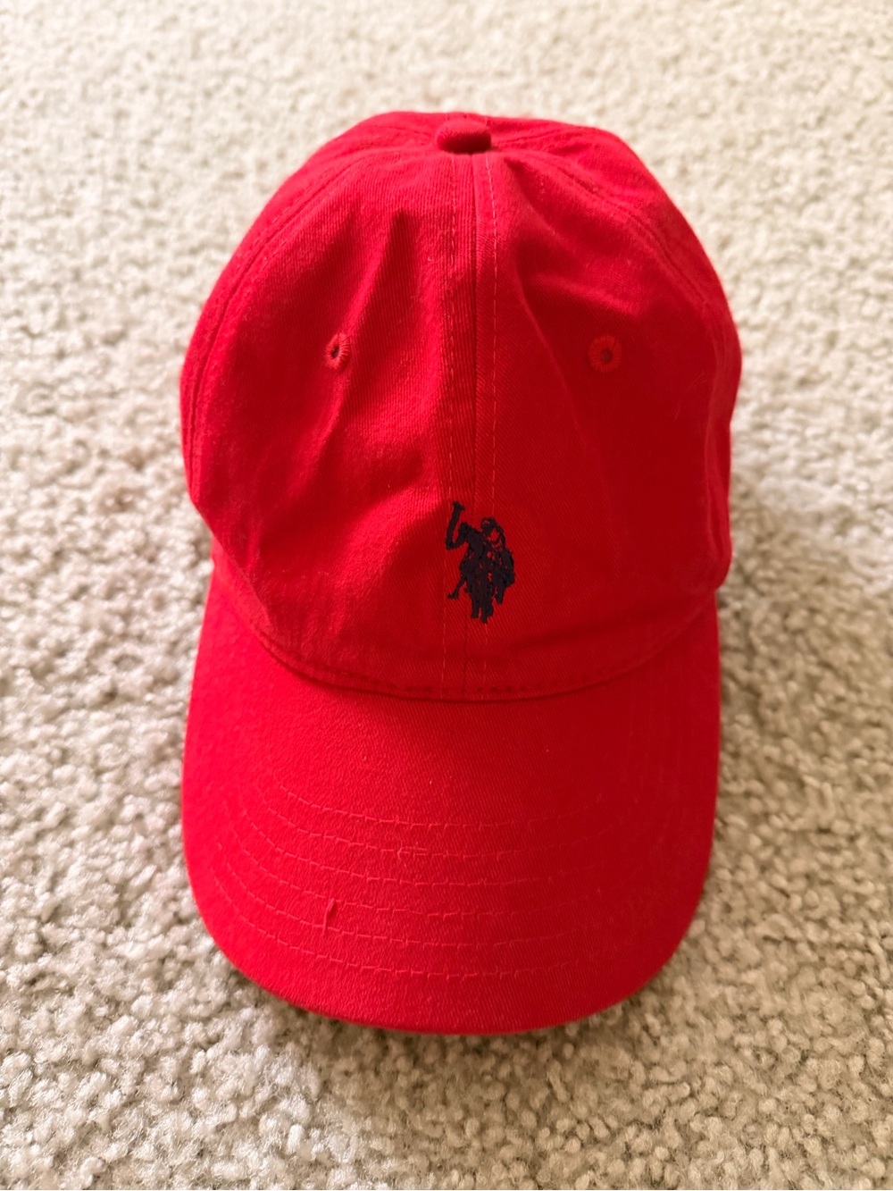 U.S. Polo Assn. Red Shirt with Navy Logo Tag